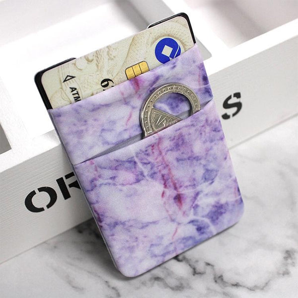 Marble Road Stretch Phone Card Holder Sticky Clip Purple Cases Covers & Skins