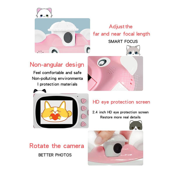 Pink Smart Digital Kids Camera Photo & Video No Memory Card Digital Cameras