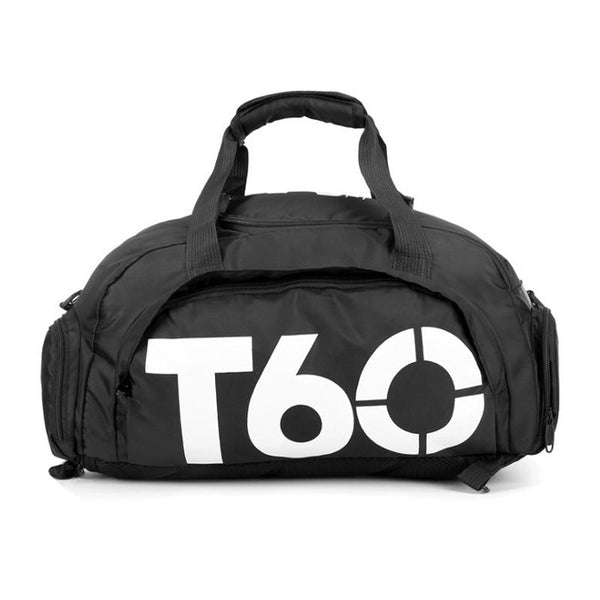 Waterproof Fitness Backpack For Swimming And Travel Black Bottom White Word Women Backpacks