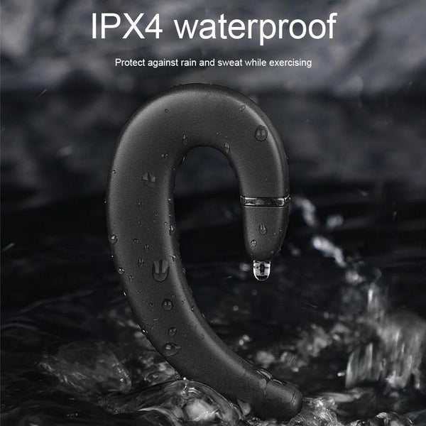 Waterproof Wireless Earphone With Mic For Android / Iphone Black Earbuds