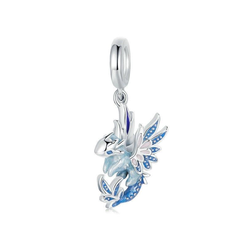 925 Sterling Silver Dragon Pendant Beads Charms & Pendants