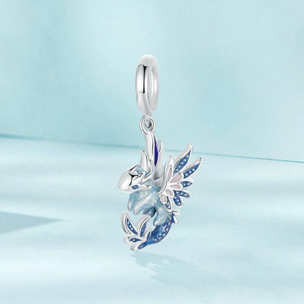 925 Sterling Silver Dragon Pendant Beads Charms & Pendants
