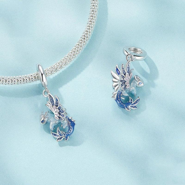 925 Sterling Silver Dragon Pendant Beads Charms & Pendants