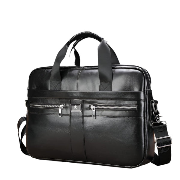 Large Capacity Retro Cowhide Briefcase Black Women's Bags & Handbags