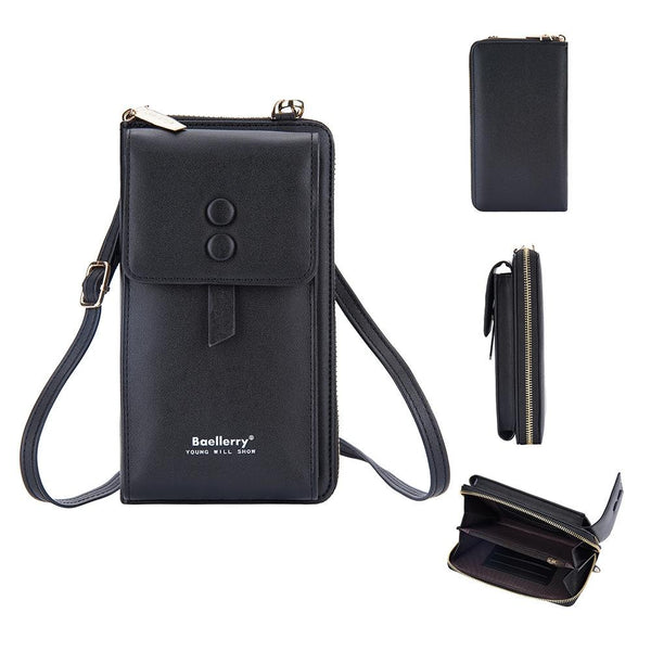 Crossbody Phone Bag With Multi Card Slots Black Bags