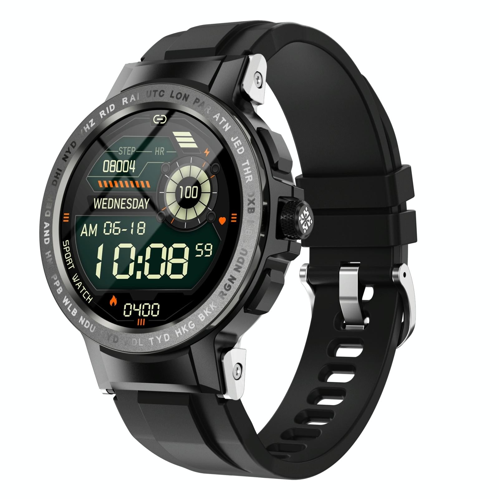 Waterproof Smart Watch With Colour Screen Ip68 Black Watches