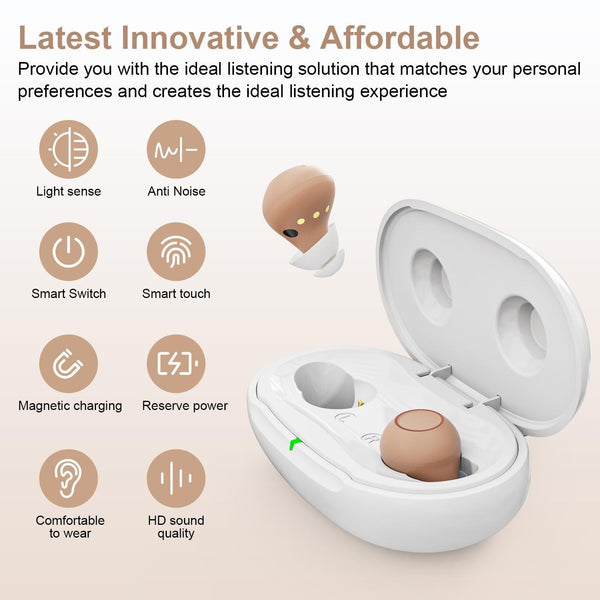 Digital In Ear Tws Hearing Aid Rechargeable & Invisible Skin Colour Other Health Care