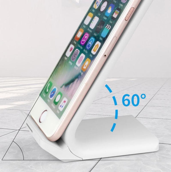 10W Vertical Wireless Charger For Smartphones Black Chargers & Cradles