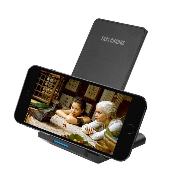10W Vertical Wireless Charger For Smartphones Black Chargers & Cradles