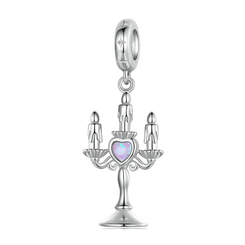 925 Sterling Silver Retro Pattern Candlestick Pendant In Necklaces & Pendants