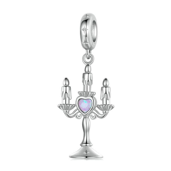 925 Sterling Silver Retro Pattern Candlestick Pendant In Necklaces & Pendants