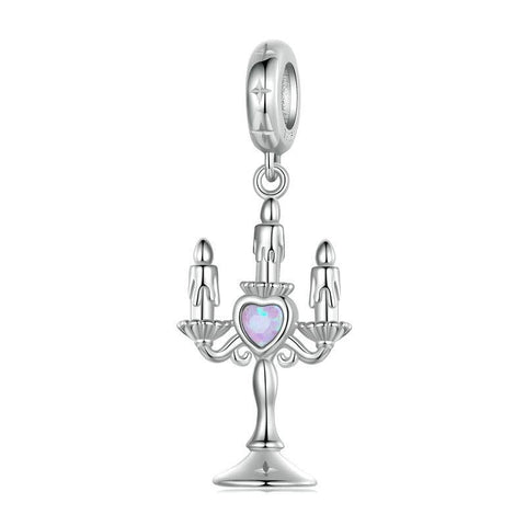 925 Sterling Silver Retro Pattern Candlestick Pendant In Necklaces & Pendants