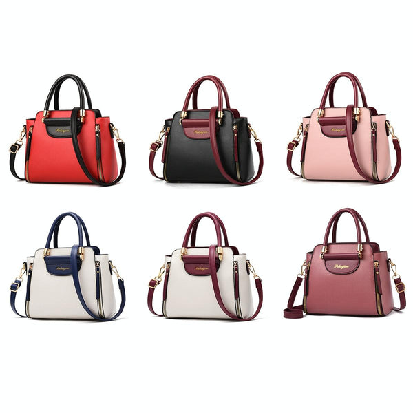 Contrast Material Ladies Handbag Red Women's Bags & Handbags