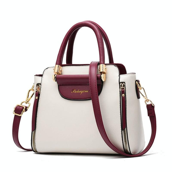Contrast Material Ladies Handbag Red Women's Bags & Handbags