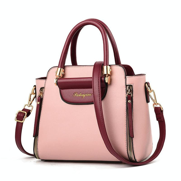 Contrast Material Ladies Handbag Red Women's Bags & Handbags