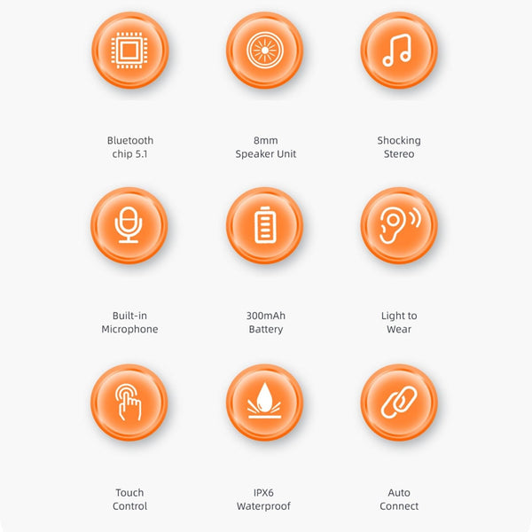 Wireless Sports Bluetooth Lightweight Black Earbuds