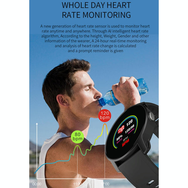 Smart Bracelet With Heart Rate Pedometer And Sleep Monitor Blue Activity Trackers
