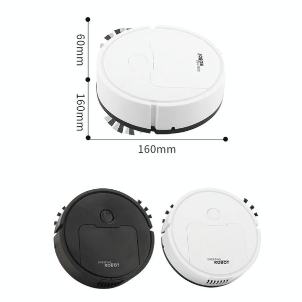 Intelligent 3 1 Mini Sweeping Robot Vacuum Black Vacuum Cleaners