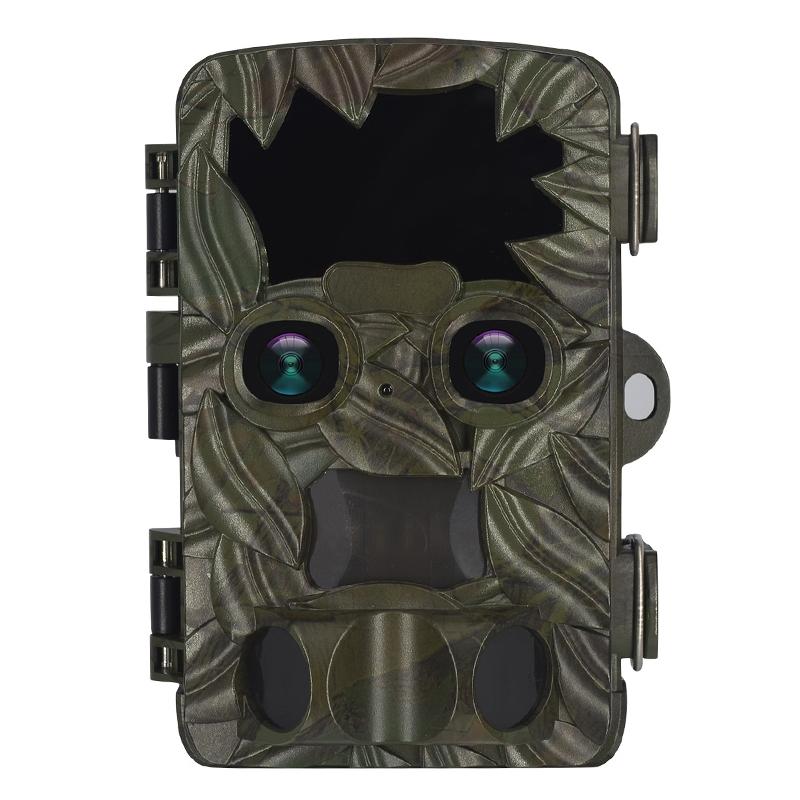 Outdoor Camouflage Dual Lens Infrared Camera With 4K Resolution And Night Vision Security Cameras