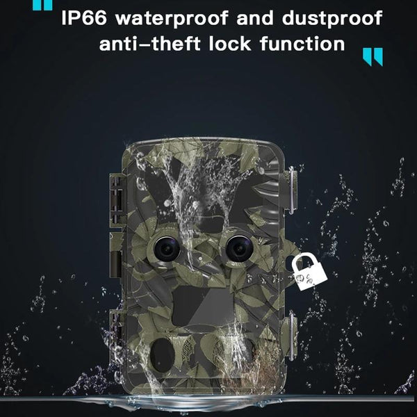 Outdoor Camouflage Dual Lens Infrared Camera With 4K Resolution And Night Vision Security Cameras