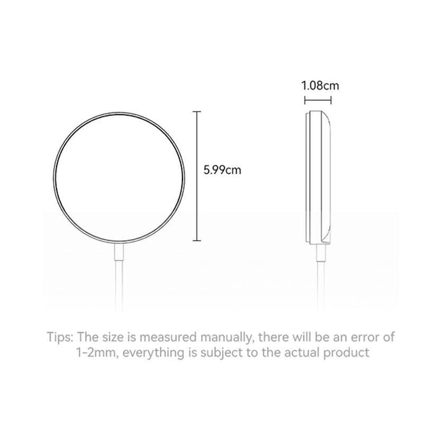 15W Mag Netic Fast Wireless Charger White Chargers & Cradles