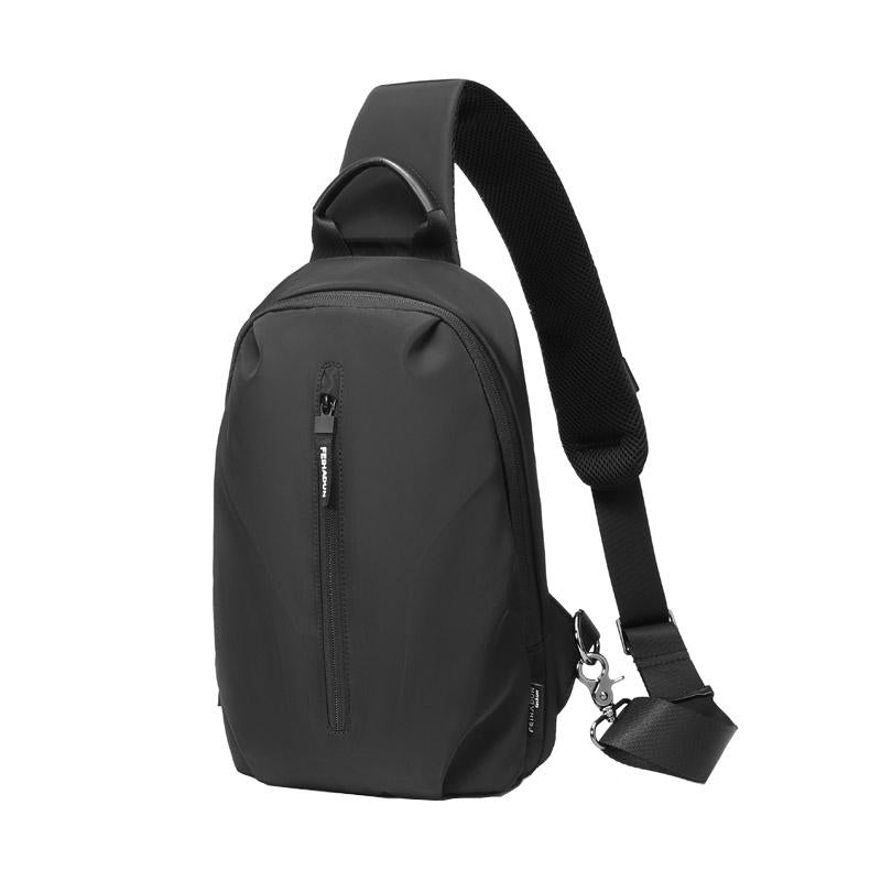 Oxford Chest Bag For Men With Glasses Hang Belt Black Bags