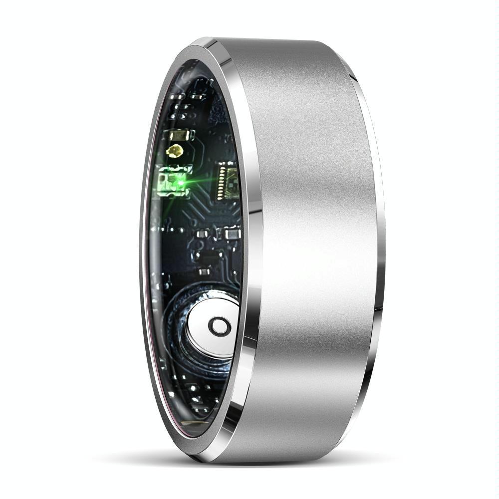 Smart Ring For Health Monitoring & Multiple Sports Modes Size 10 Silver Activity Trackers