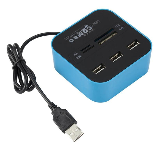 7 Port Usb 2.0 Hub With Built In Card Reader Usb Cables Hubs & Adapters