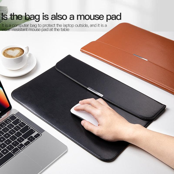 Leather Laptop Sleeve Ultra Thin And Stylish Black Laptop Cases & Bags