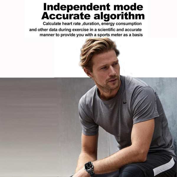 2.01 Inch Screen Silicone Strap 10M Waterproof Smart Watch Support Flashlight / Bluetooth Call Hrv Black Smart Watches