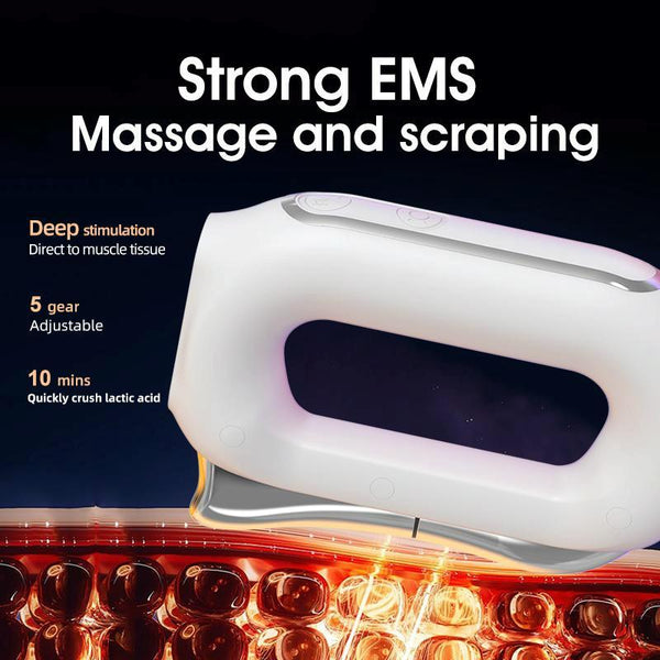 Electric Heating Ems Meridian Dredge Fascia Knife Pain Relief Tool Black Massagers