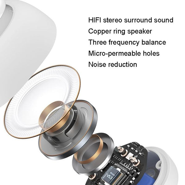 Lightweight Waterproof Bluetooth Earphone With Clip Single Black Earbuds