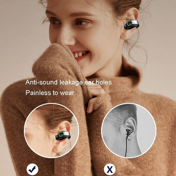 Lightweight Waterproof Bluetooth Earphone With Clip Single Black Earbuds