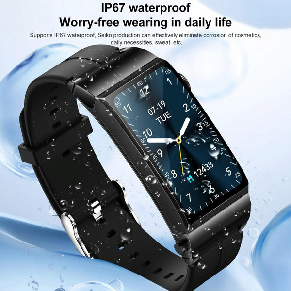 1.5 Inch Silicone Band Earphone Detachable Ip68 Waterproof Smart Watch Support Bluetooth Call Black Smart Watches