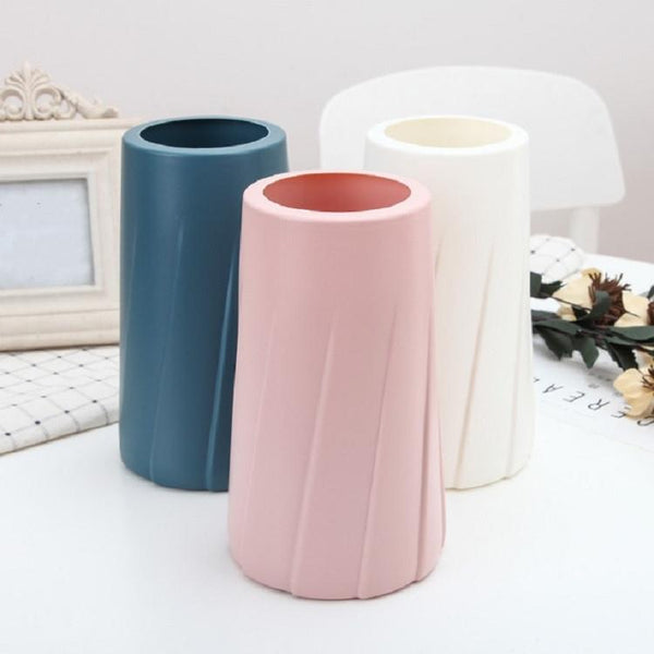 Creative Plastic Vase For Modern Decor Simple Design Blue Vases