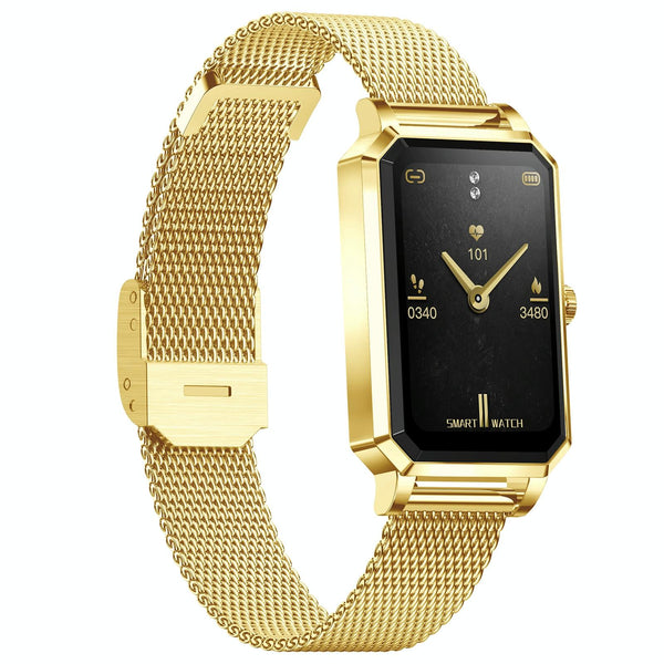 1.13 Inch Women's Smart Watch With Colour Screen & Health Tracking Gold Smart Watches