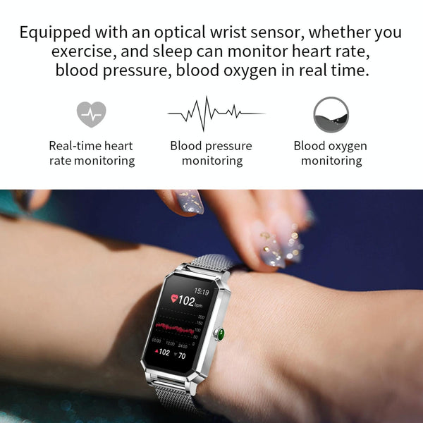 1.13 Inch Women's Smart Watch With Colour Screen & Health Tracking Gold Smart Watches