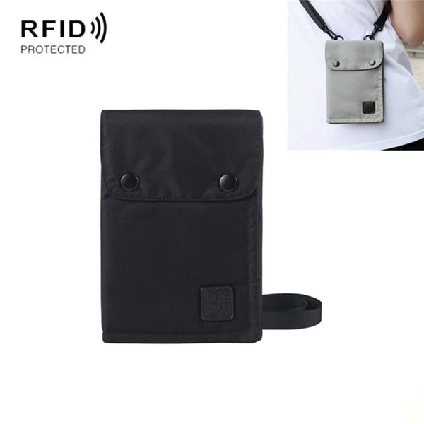 Waterproof Neck Bag For Passport And Phone Rfid Protected Black Bags