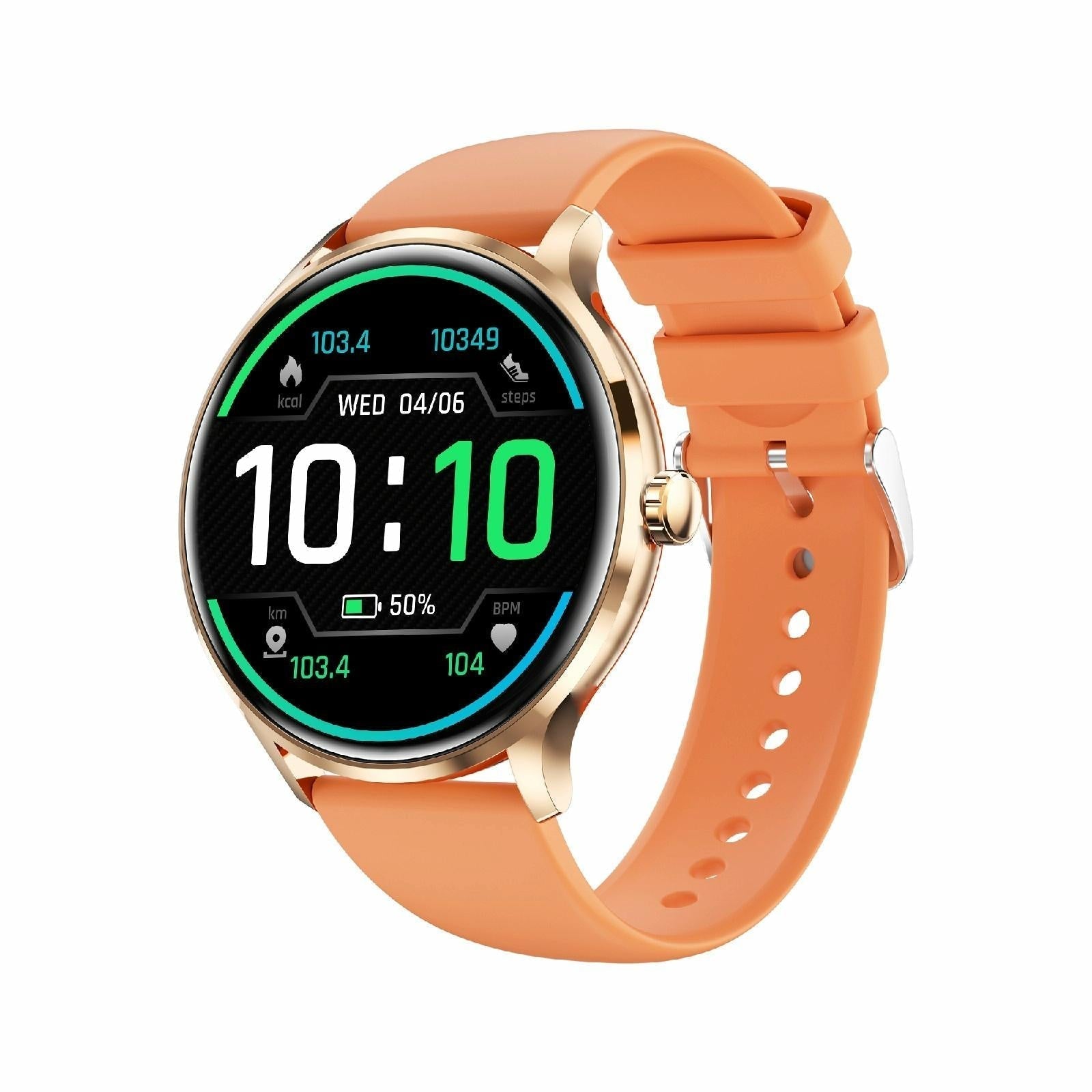 1.39" Bt5.2 Smart Sport Watch With Call Sleep Temp Heart & Health Monitor_Orange Smart Watches