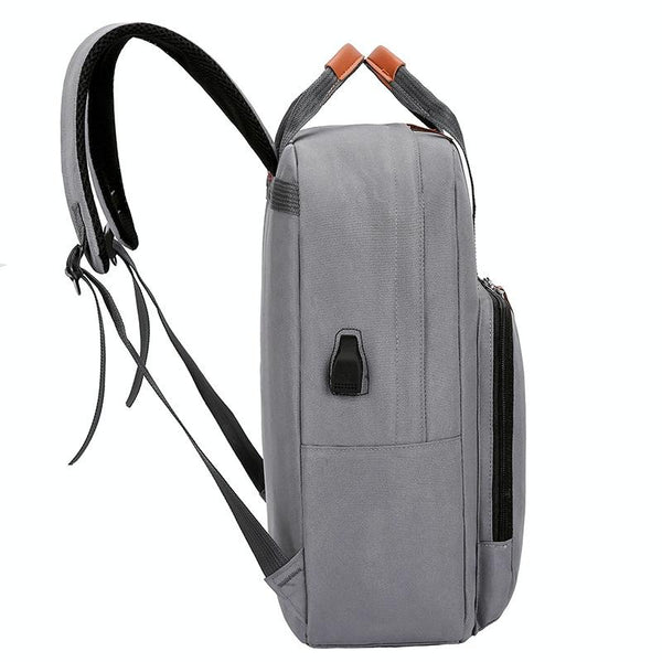 3 In 1 Student Usb Backpack Multi Functional Light Grey Bags