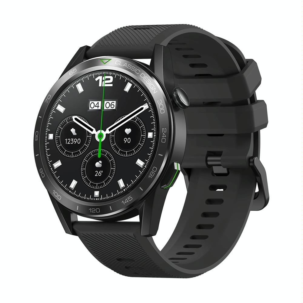 1.39 Inch Screen Voice Calling Smart Watch Support Heart Rate / Blood Pressure Oxygen Midnight Black Smart Watches