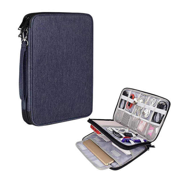 Waterproof Multi Function Storage Bag For Digital Accessories L Navy Blue Storage Bags