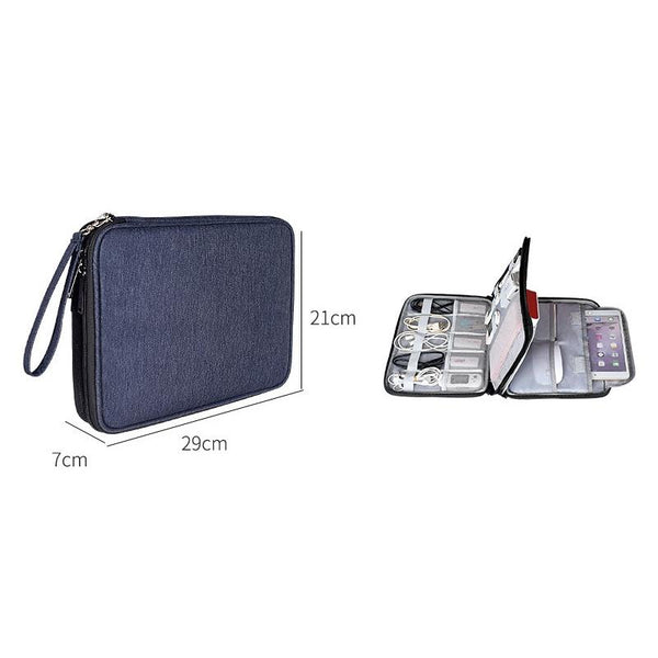 Waterproof Multi Function Storage Bag For Digital Accessories L Navy Blue Storage Bags