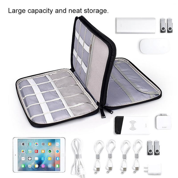 Waterproof Multi Function Storage Bag For Digital Accessories L Navy Blue Storage Bags