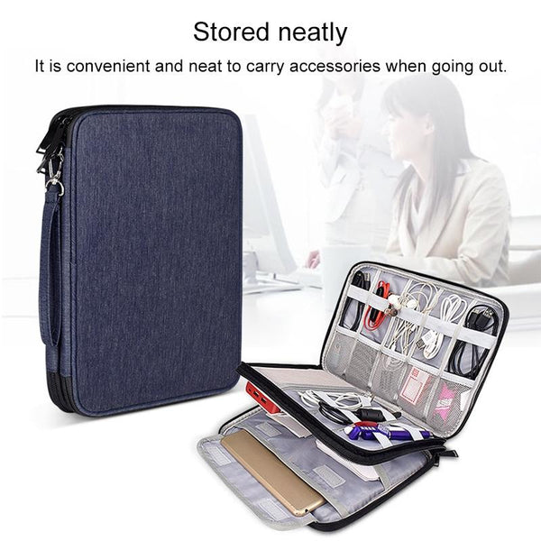 Waterproof Multi Function Storage Bag For Digital Accessories L Navy Blue Storage Bags