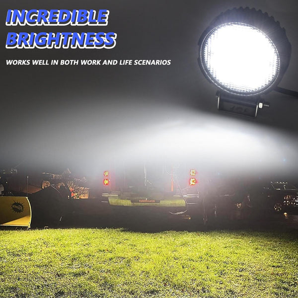 4 Inch Flood Surface Mixed Luminous Anti Glare Lens Round Light D0084 Led Car Lights