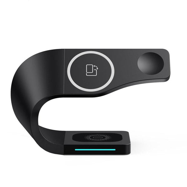 4 In 1 Wireless Charger For Phone Watch Airpods Black Chargers & Docking Stations