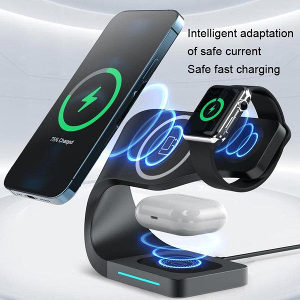 4 In 1 Wireless Charger For Phone Watch Airpods Black Chargers & Docking Stations
