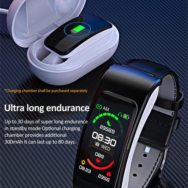 1.08 Inch Waterproof Smart Watch With Bluetooth Call Black Smart Watches