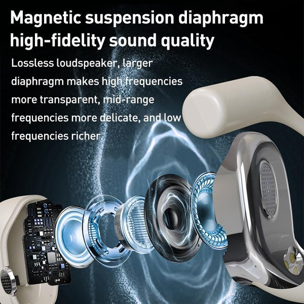 Wireless Bluetooth Earphone Mounted Black Headphones